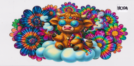 HC104 Highland Cow UVDTF Wrap