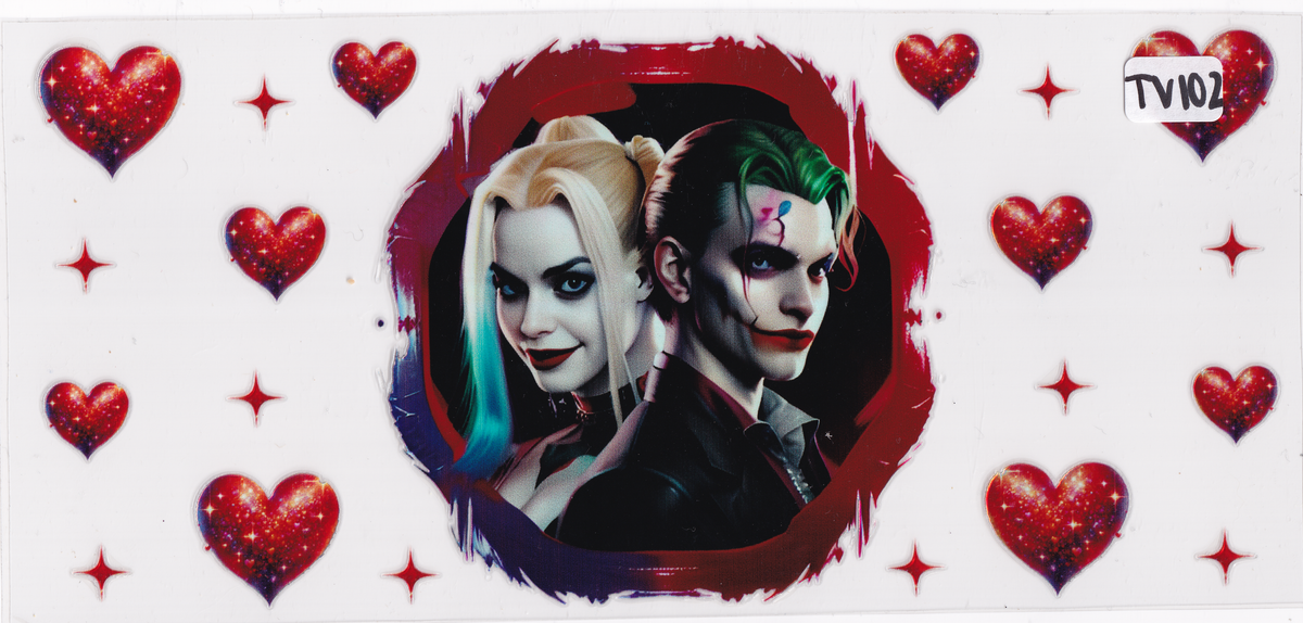TV102 Holographic Movie Characters Hearts UVDTF Wrap