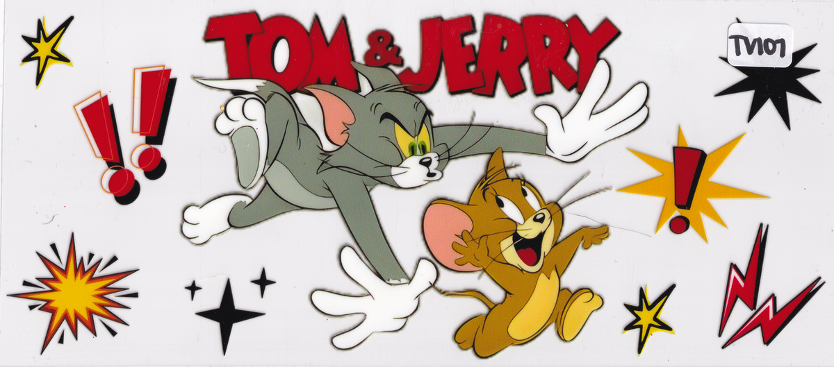 TV107 Cat and Mouse TV Character UVDTF Wrap