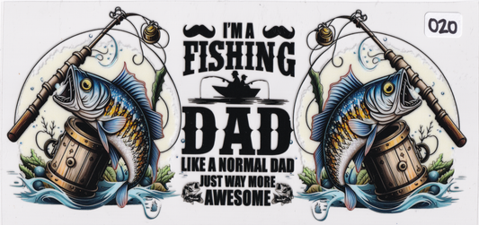 O20 Fishing Dad Family UVDTF Wrap