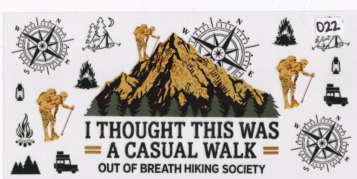 O22 Outdoors Mountains Hiking UVDTF Wrap