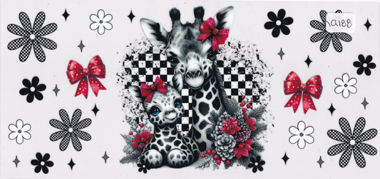 NA188 Giraffe Ribbons UVDTF Wrap
