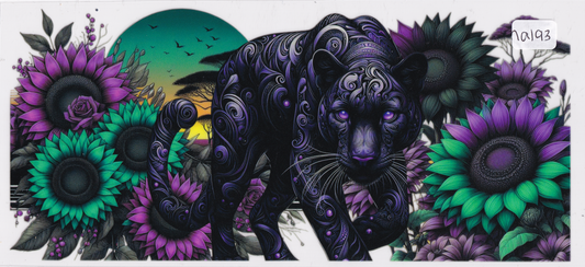 NA193 Panther Flowers UVDTF Wrap