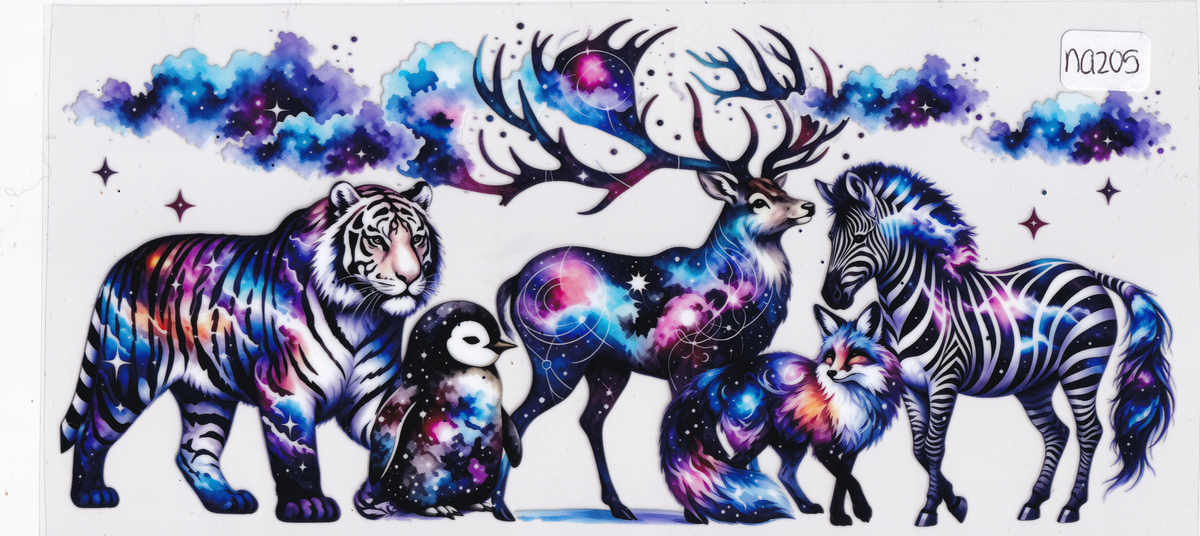 NA205 Galaxy Animals UVDTF Wrap