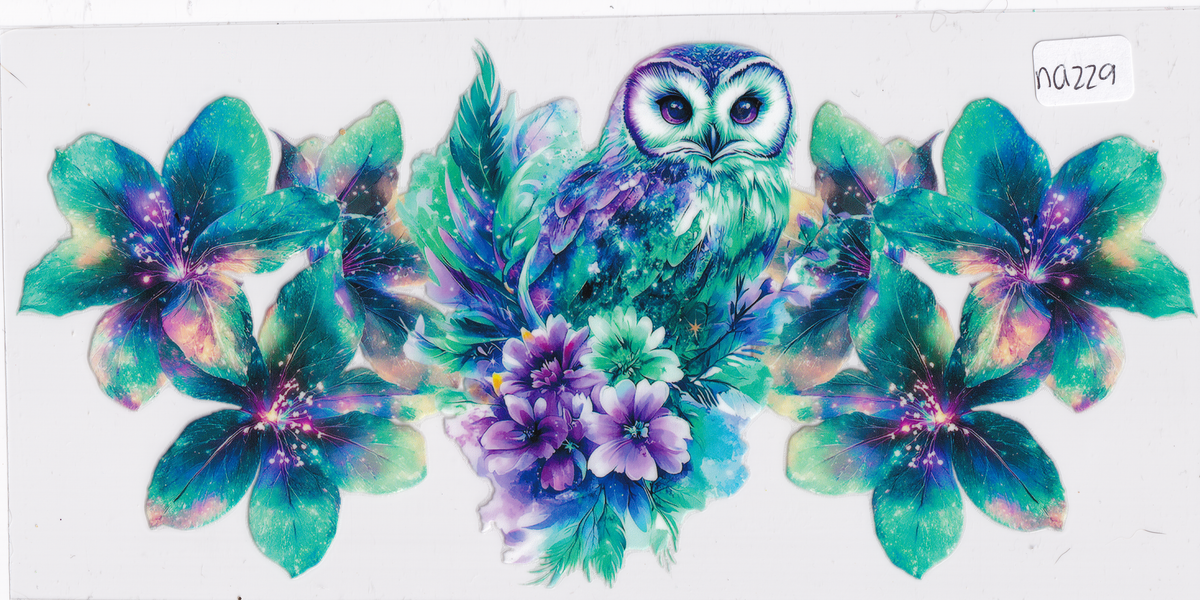 NA229 Bird Flowers UVDTF Wrap