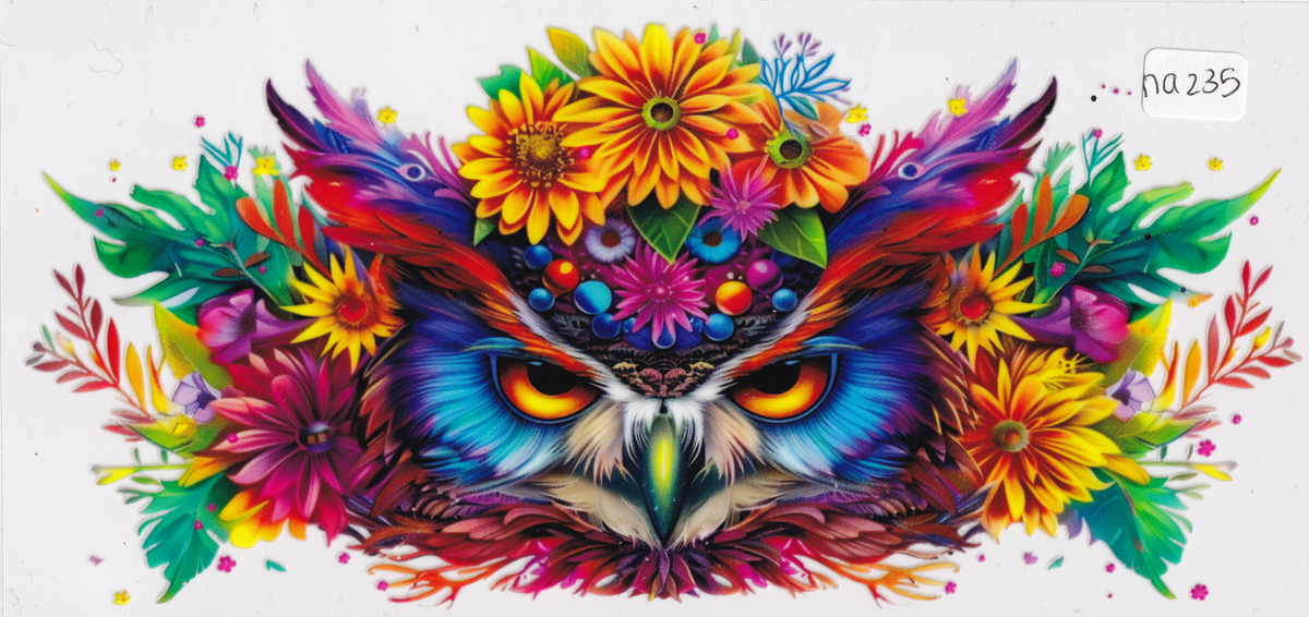 NA235 Owl Flowers UVDTF Wrap