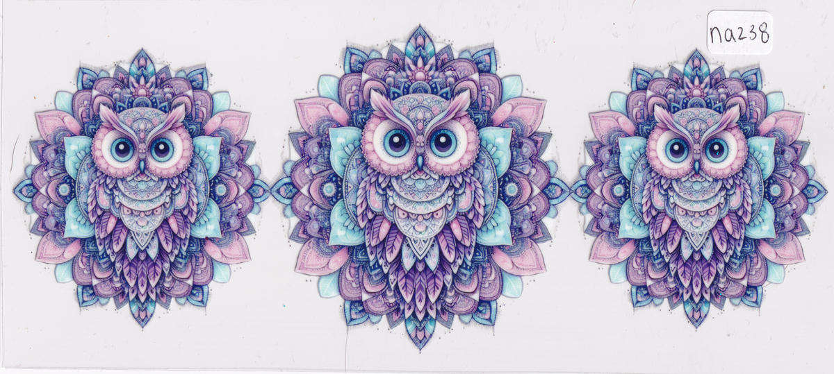 NA238 Owl Flowers UVDTF Wrap