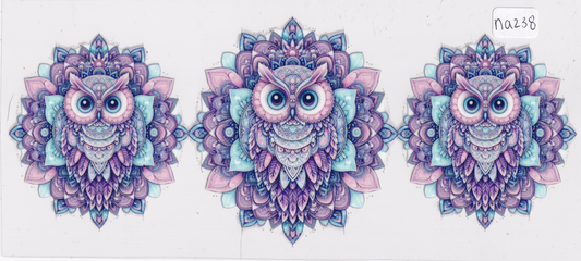 NA238 Owl Flowers UVDTF Wrap