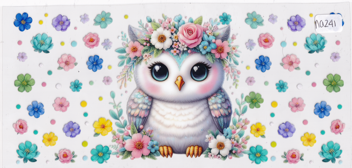 NA241 Owl Flowers UVDTF Wrap