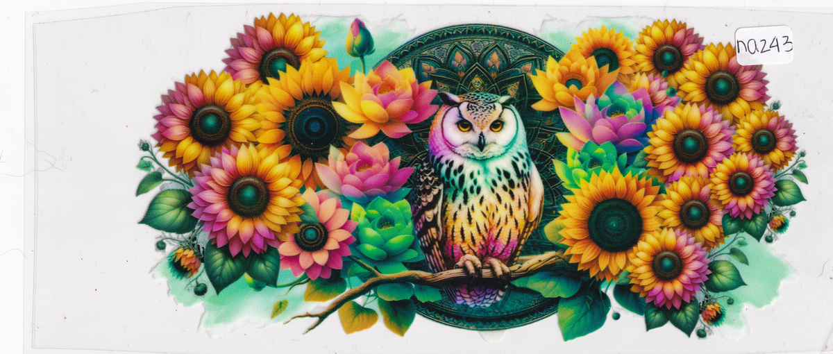 NA243 Owl Flowers UVDTF Wrap