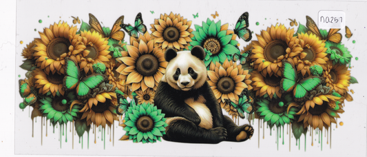 NA257 Panda Flowers UVDTF Wrap