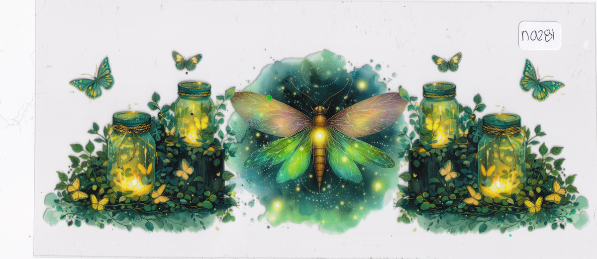NA281 Dragonfly Butterfly UVDTF Wrap