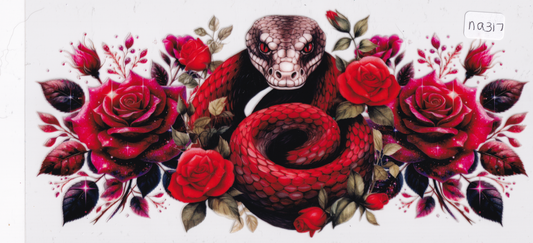 NA317 Snake Roses UVDTF Wrap
