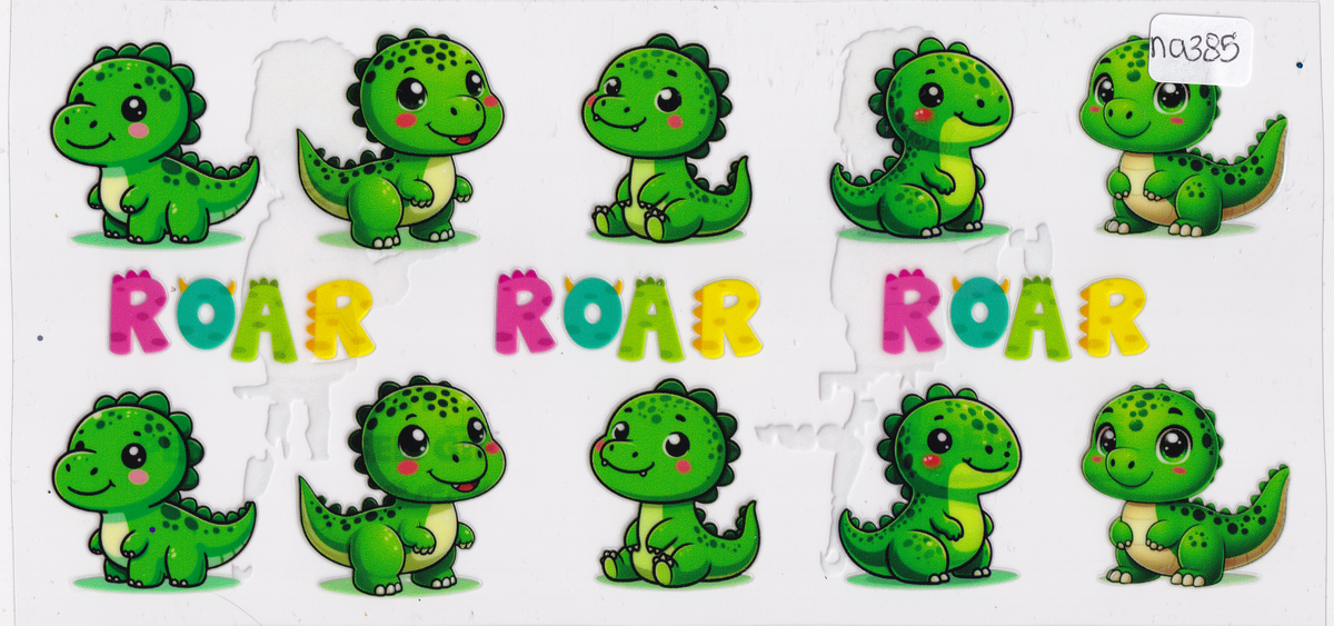 NA385 Cute Dinosaurs UVDTF Wrap