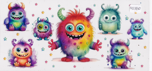 NA386 Cute Monsters UVDTF Wrap