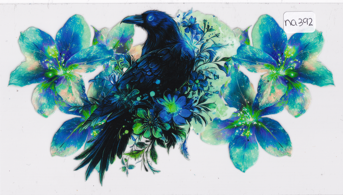 NA392 Bird Flowers UVDTF Wrap
