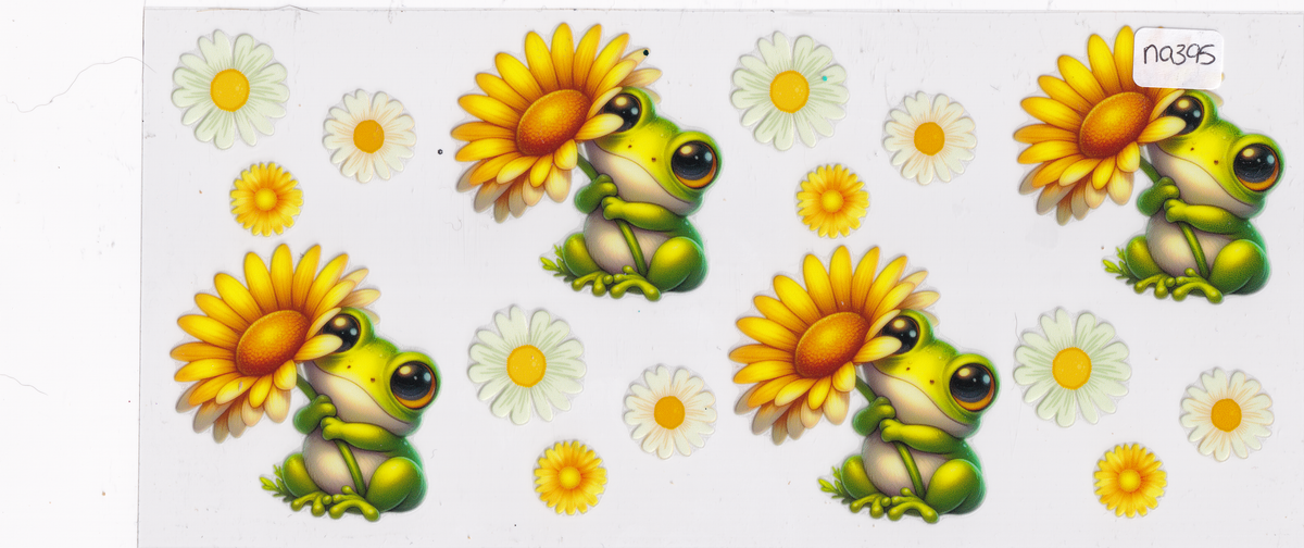 NA395 Frog Flowers UVDTF Wrap