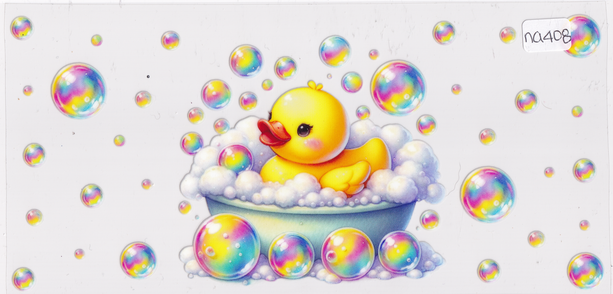 NA408 Duck Bath Bubbles UVDTF Wrap