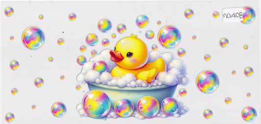 NA408 Duck Bath Bubbles UVDTF Wrap
