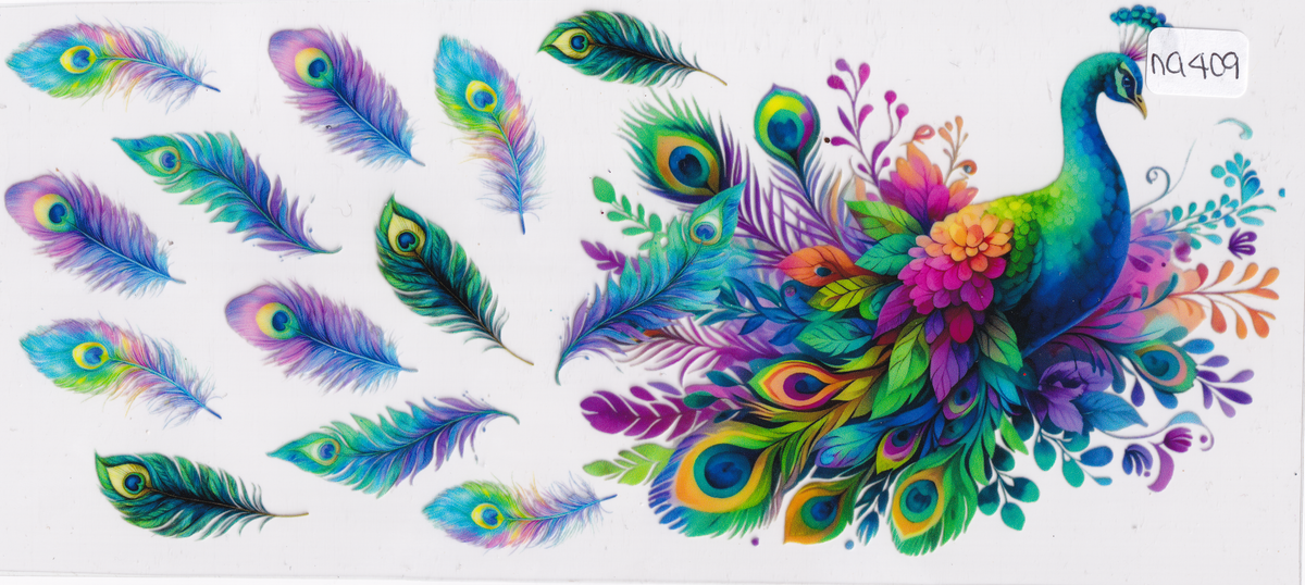 NA409 Peacock Bird UVDTF Wrap