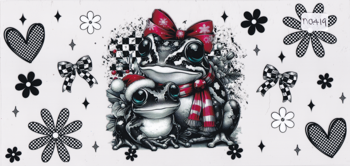 NA419 Frogs Christmas UVDTF Wrap