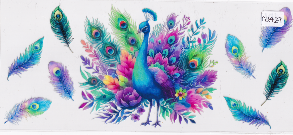 NA429 Peacock Feathers UVDTF Wrap