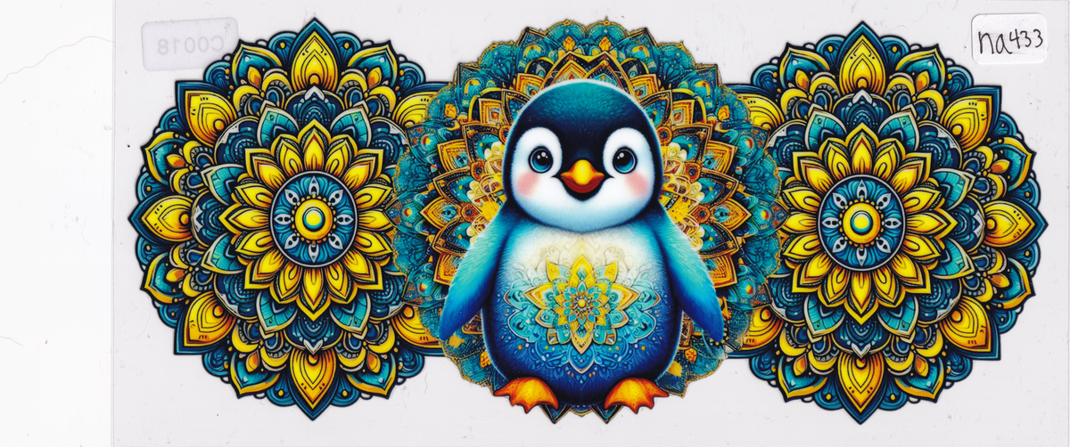 NA433 Penguin Mandala UVDTF Wrap