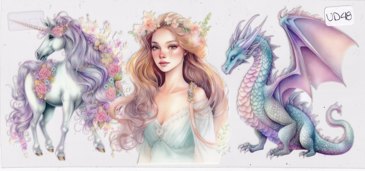 UD48 Fantasy Dragon Unicorn UVDTF Wrap