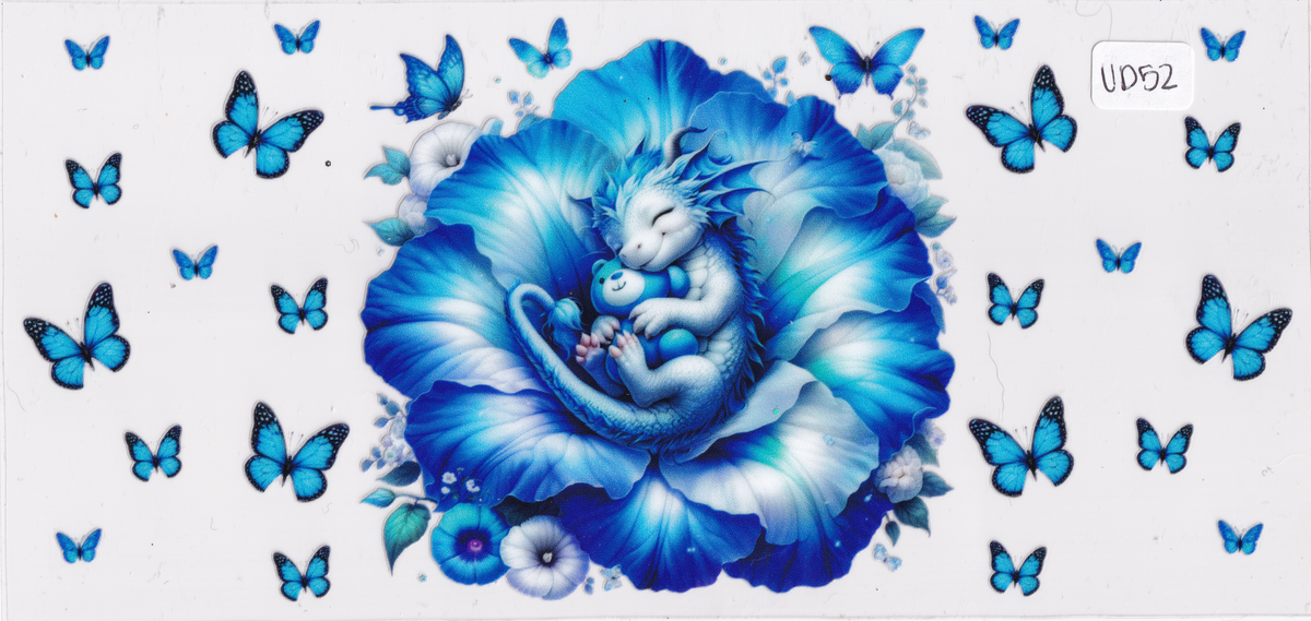 UD52 Cute Dragon Butterflies UVDTF Wrap
