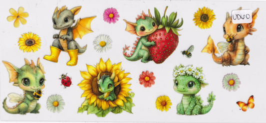 UD60 Cute Dragons UVDTF Wrap