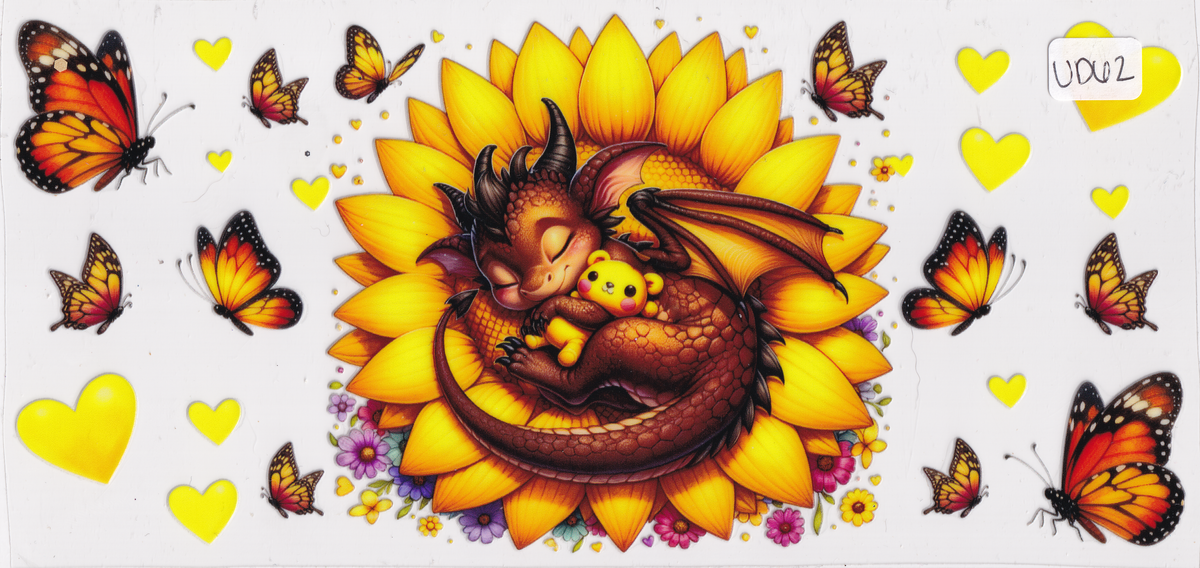 UD62 Baby Dragon Butterflies UVDTF Wrap