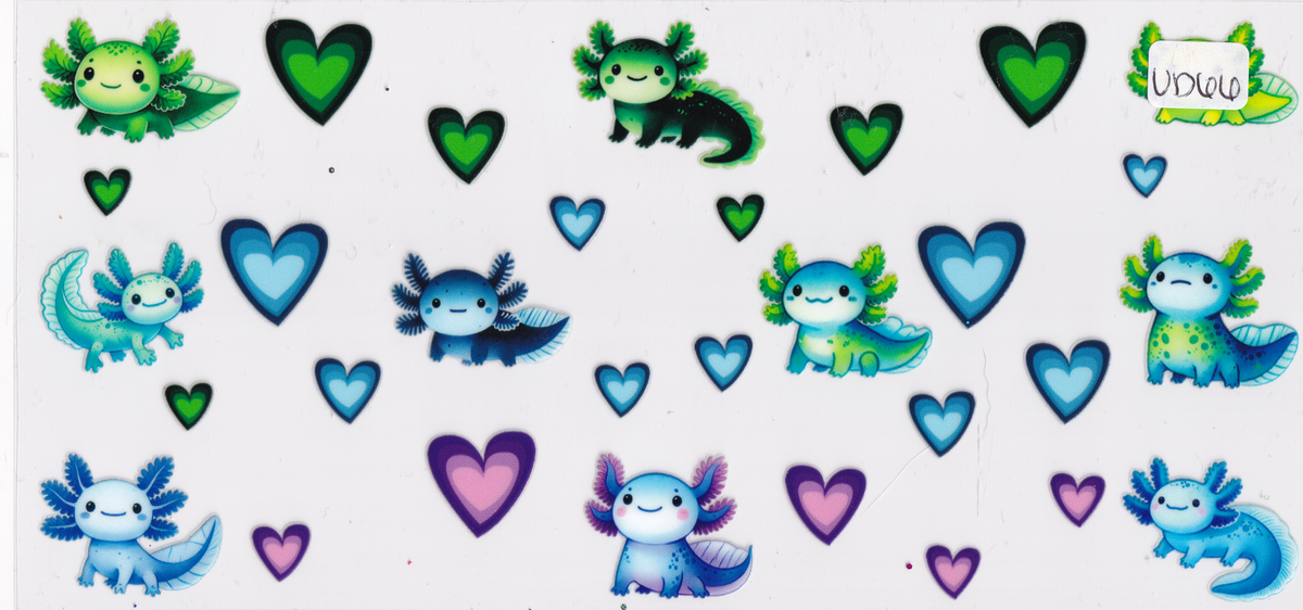UD65 Axolotl Hearts UVDTF Wrap