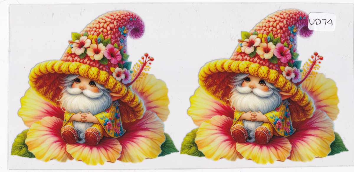 UD74 Gnome Flowers UVDTF Wrap