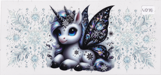 UD78 Unicorn Wings Snowflake UVDTF Wrap