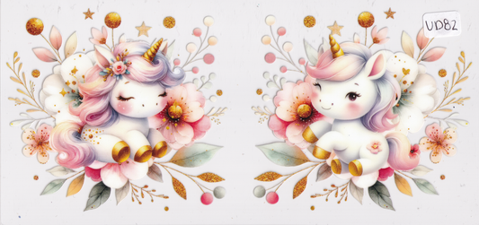 UD82 Unicorn Flowers UVDTF Wrap