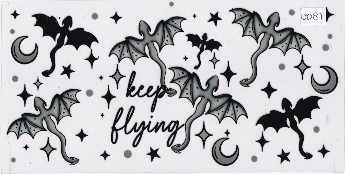 UD87 Keep Flying Dragons UVDTF Wrap