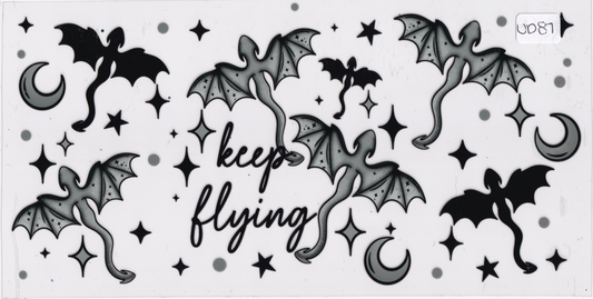 UD87 Keep Flying Dragons UVDTF Wrap