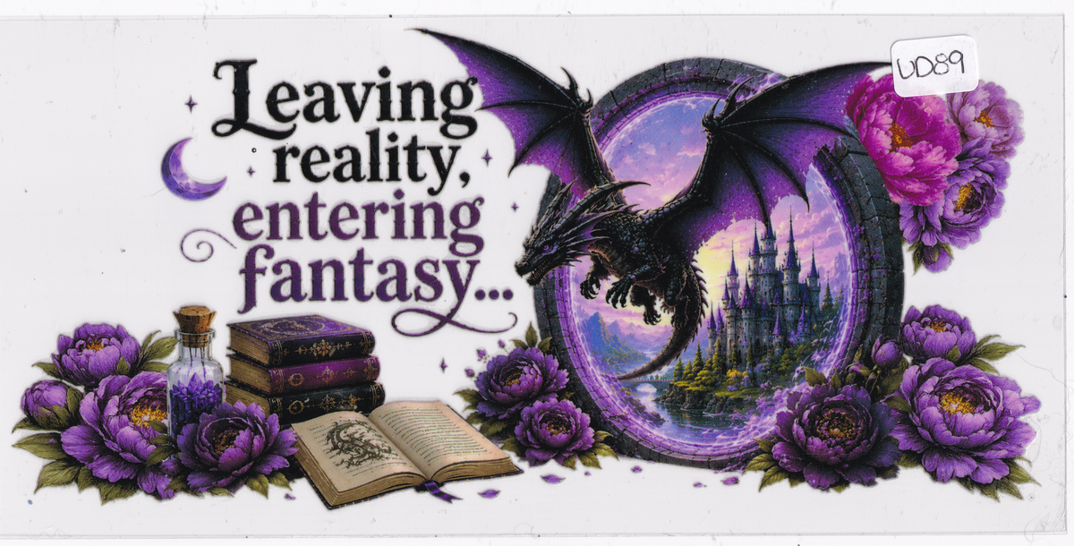 UD89 Book Dragon Fantasy UVDTF Wrap