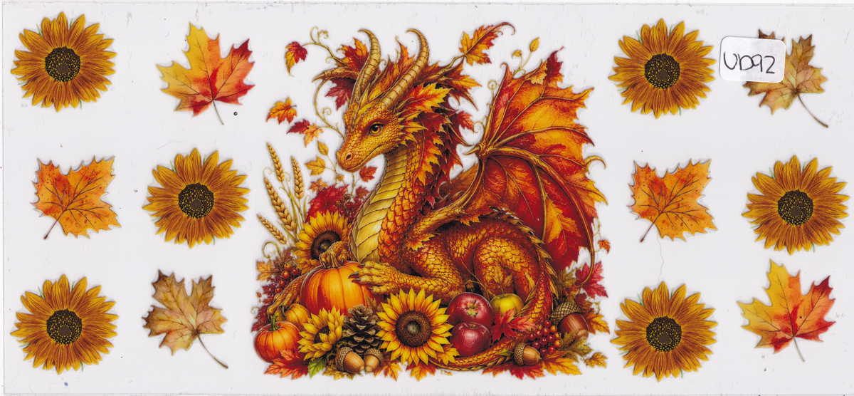 UD92 Dragon Flowers UVDTF Wrap