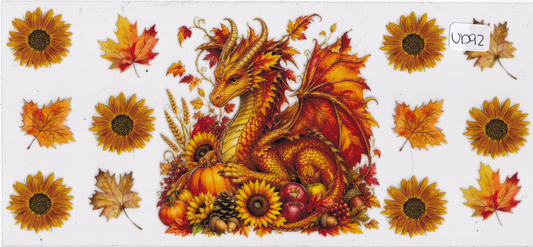 UD92 Dragon Flowers UVDTF Wrap