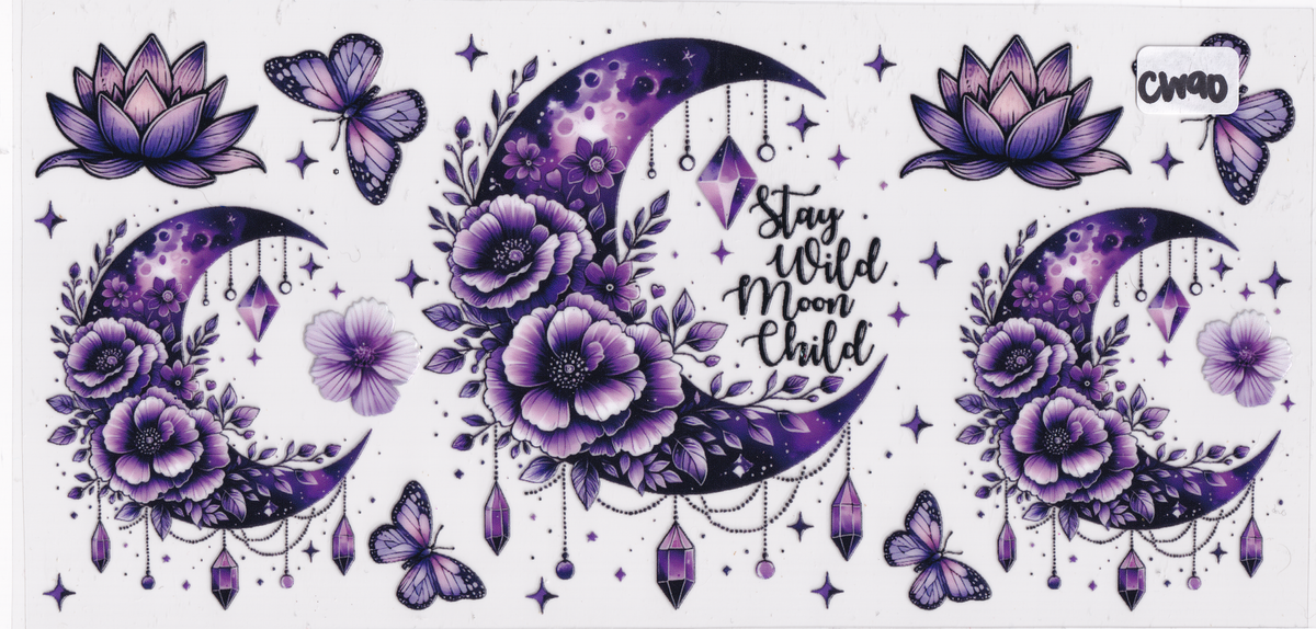 CW90 Moon Flowers UVDTF Wrap