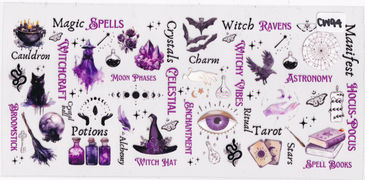 CW94 Witch Wizard Halloween UVDTF Wrap