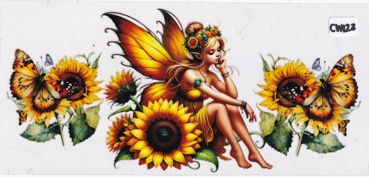 CW123 Fairy Sunflowers UVDTF Wrap