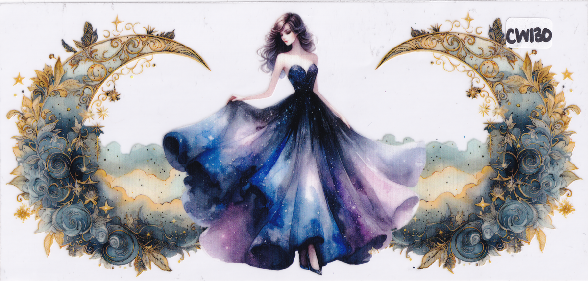 CW130 Galaxy Dress Moons UVDTF Wrap