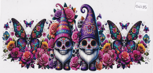 CW135 Cinco De Mayo Gnomes Butterflies UVDTF Wrap