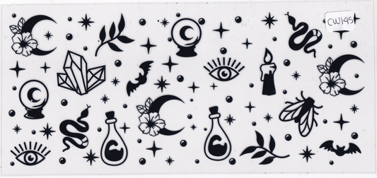CW145 Moon Bats Potions Evil Eye UVDTF Wrap