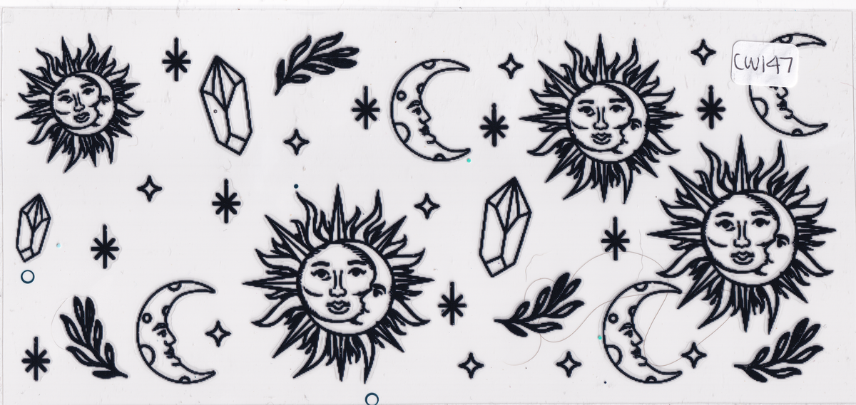 CW147 Sun and Moon Crystals UVDTF Wrap