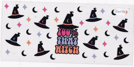 CW155 Witch Hat Astrology UVDTF Wrap