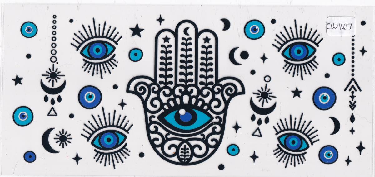 CW167 Hamsa Hand Eye UVDTF Wrap