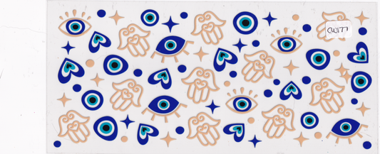 CW177 Evil Eye Hamsa Hand UVDTF Wrap